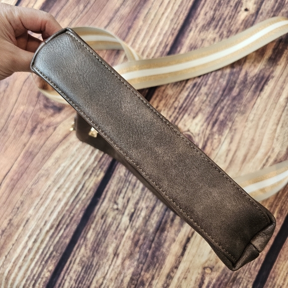 Westbronco Boho Square Crossbody Bag w/ PomPom London Adjustable Striped Strap - Picture 12 of 12